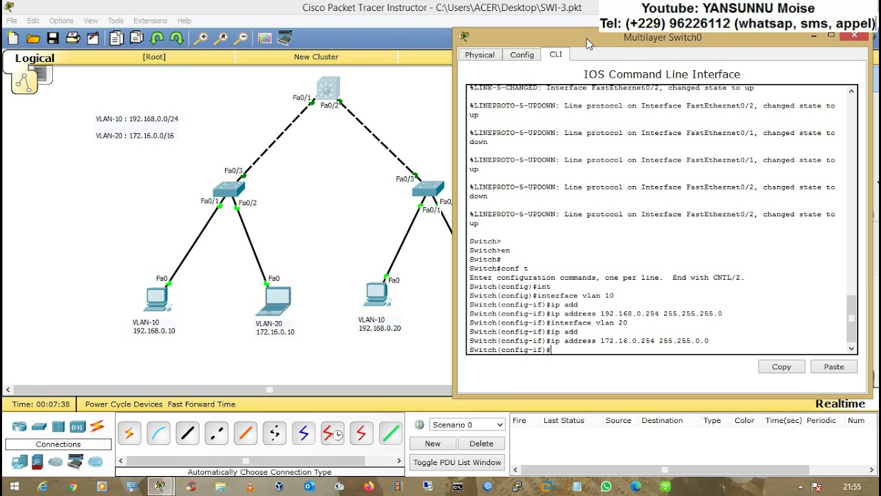 CCNP: Configuration du routage inter vlan sur un Switch de niveau 3