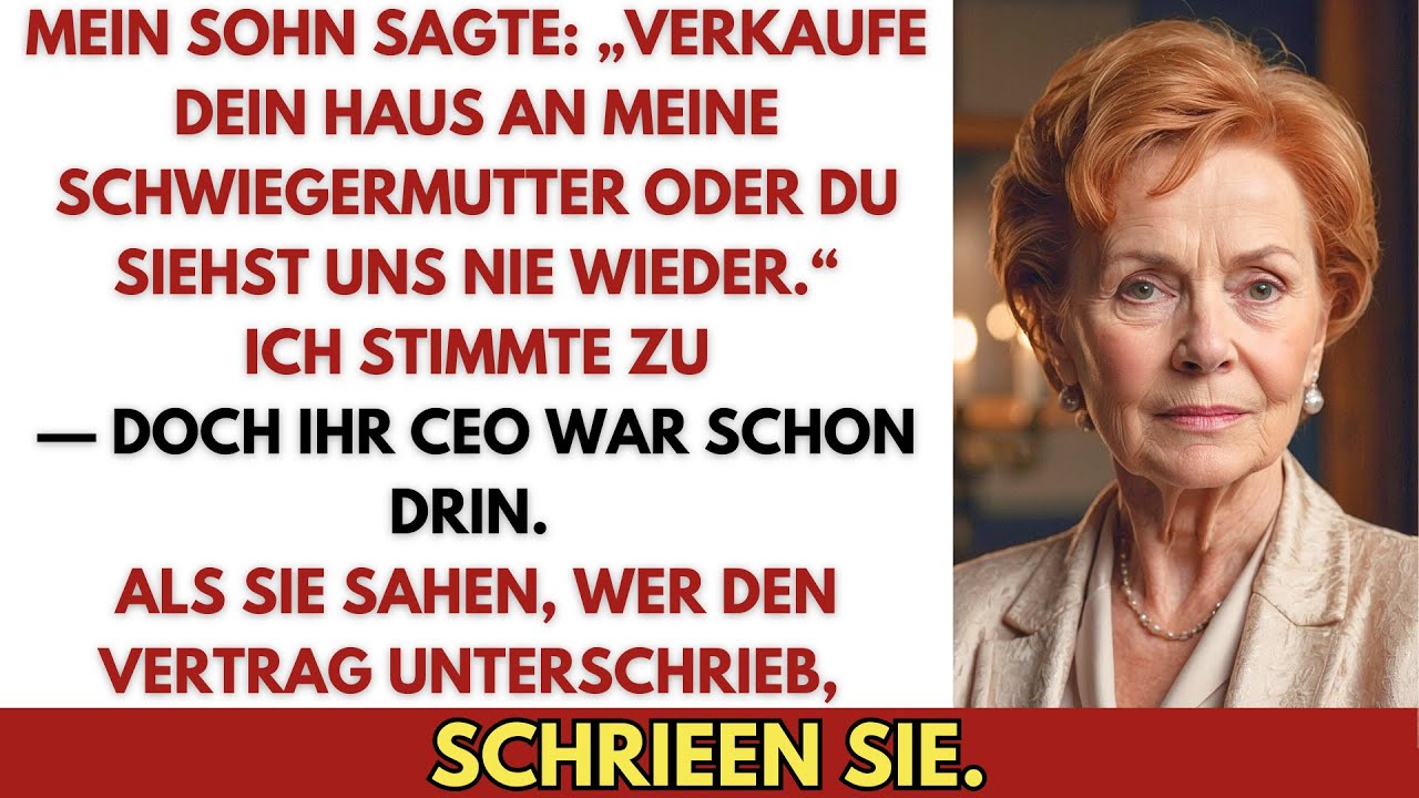 Mein Sohn verlangte, dass ich mein Haus seiner Frau verkaufe oder verstoßen werde — doch ihr CEO…