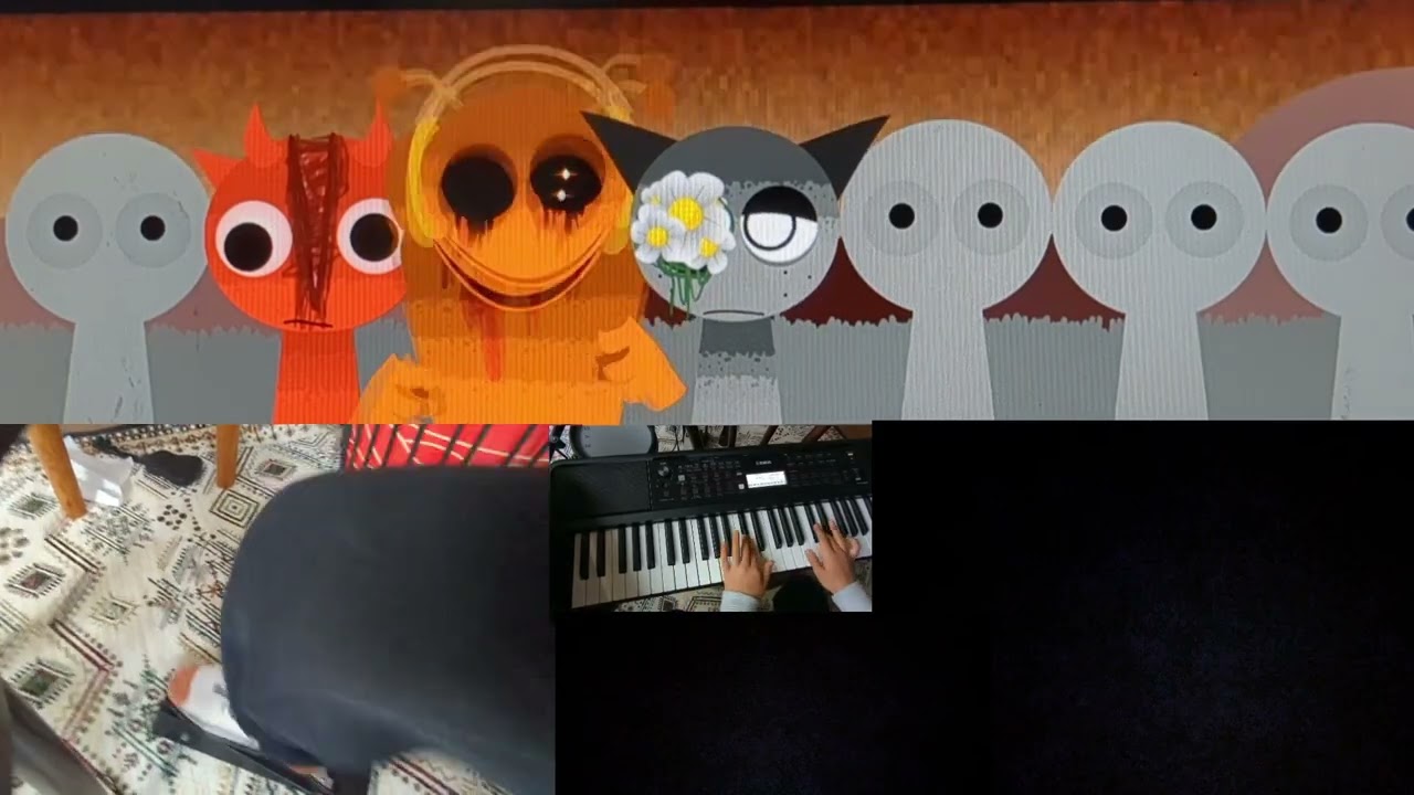 Making sprunki retakeshifted in real life🧬#piano#incredibox#sprunkiretake#shift#instrumental#sprunki