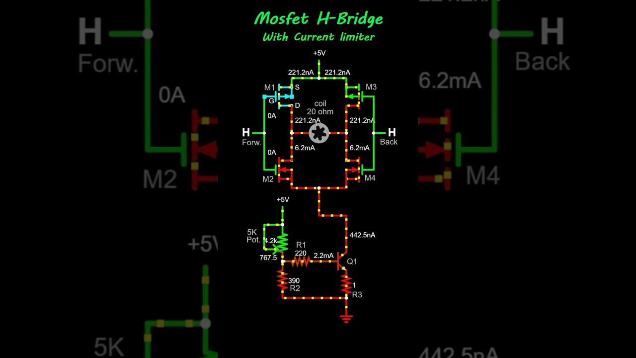 MOSFET H-Bridge With Current Limiting Control