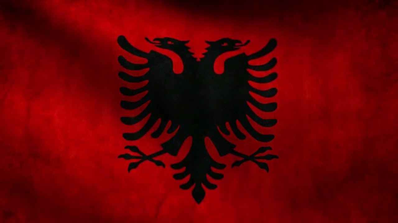[10 Hours] Albanian Flag Waving - Video & Audio - Waving Flags