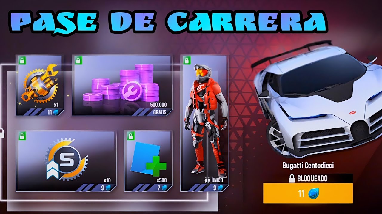 Asphalt 8;)😎Pase de Carrera A8🤑✨Bugatti Centodieci😼😌
