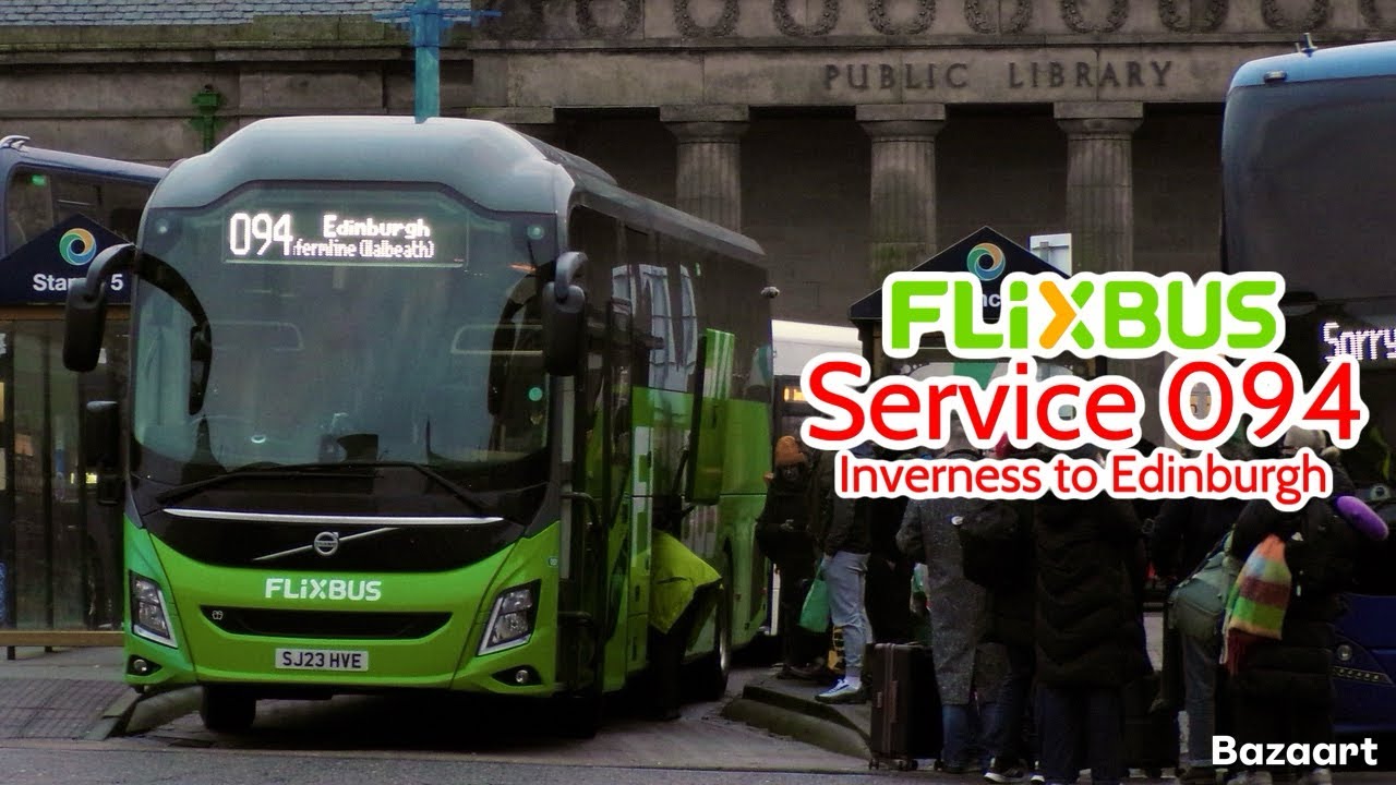 FlixBus UK Service 094 Inverness to Edinburgh • Volvo 9700 0620 SJ23HVE