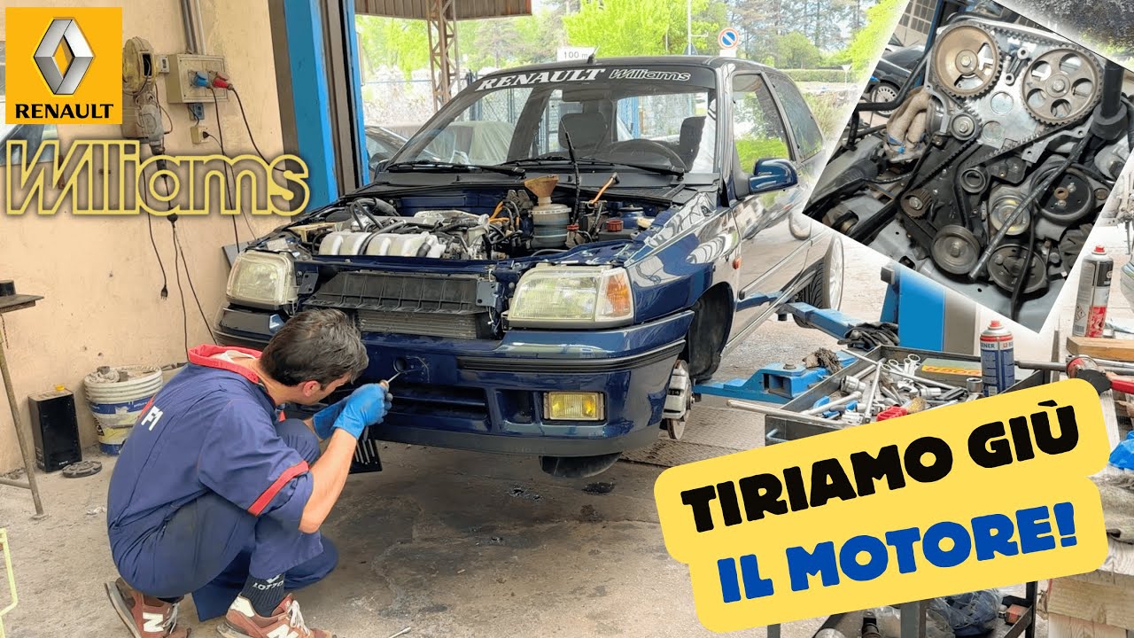 Giù il Motore alla RENAULT CLIO WILLIAMS: Cambio Frizione Distribuizione Scarico e... Miracoli😂