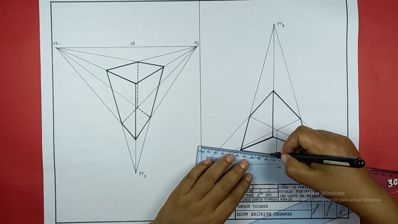 PERSPECTIVA AÉREA (De tres puntos de Fuga)
