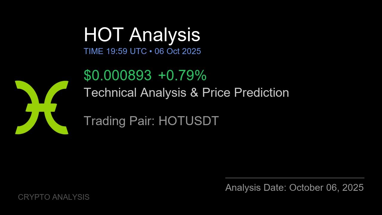 HOT (HOTUSDT) Technical Analysis - Price Prediction & Buy or Sell October 06, 2025