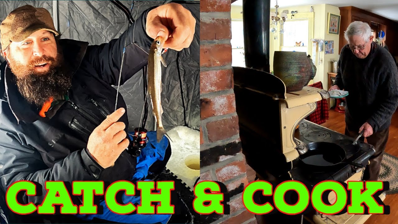 JACK SMELT CATCH AND COOK: Cookstove and Cast Iron w Bacon Grease