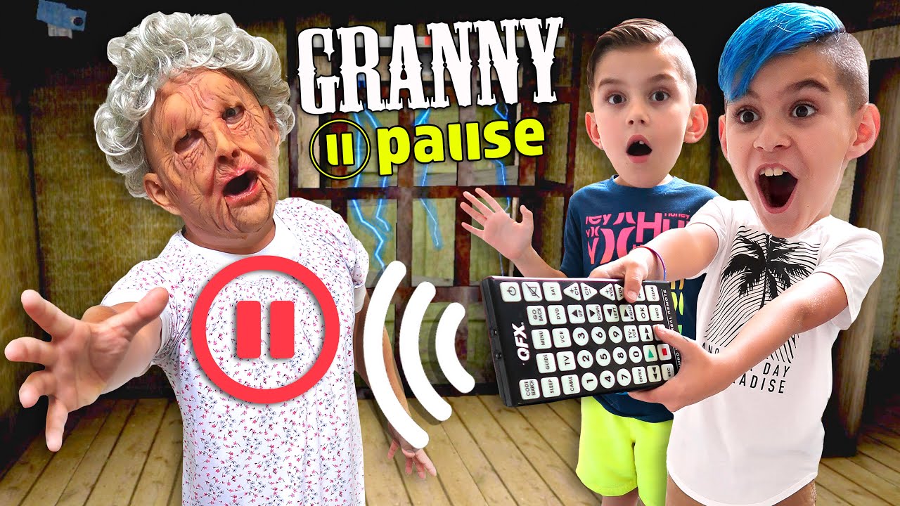 Pause Challenge on GRANNY IN REAL LIFE! Can We Escape In One Day Using The Pause Remote?