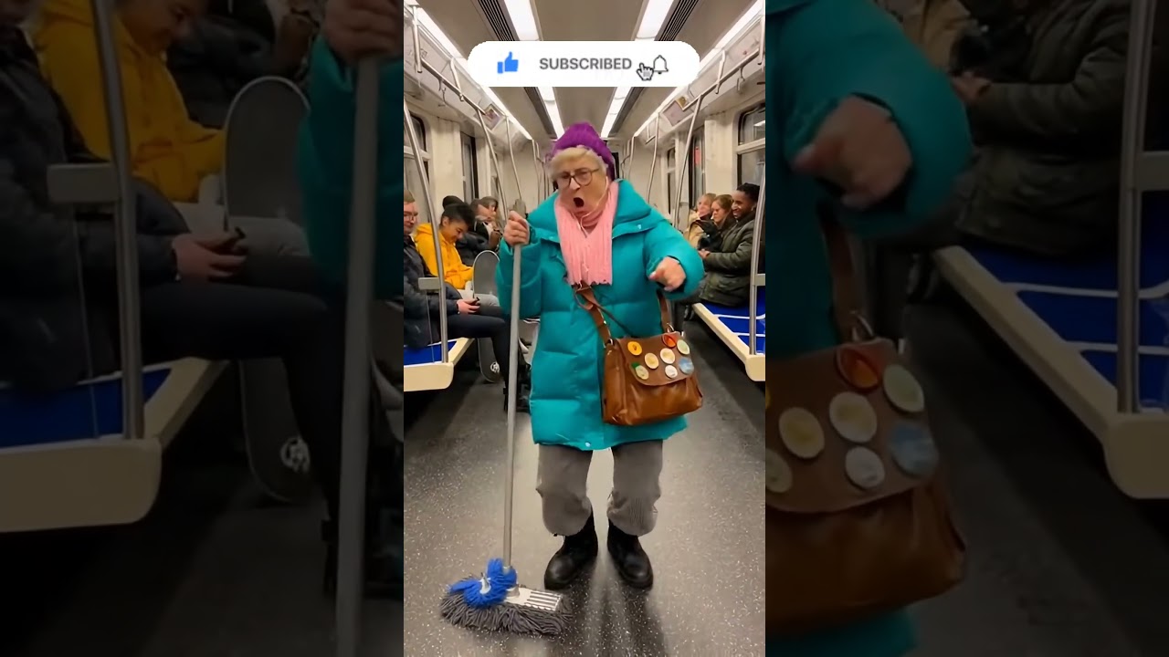 Zrobiła show w metrze! Babcia udowadnia, że życie zaczyna się po 70-tce!😂#shorts #viral #ai