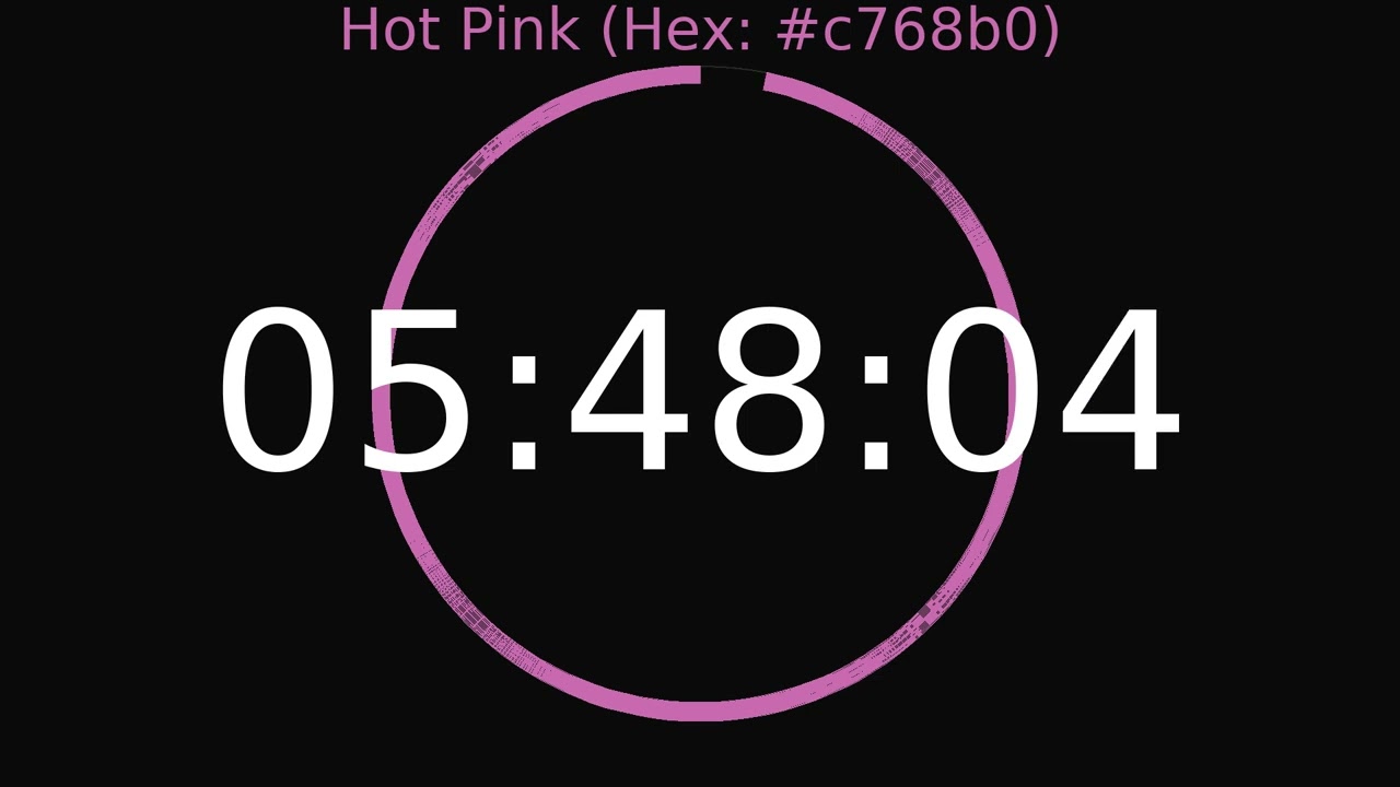 6 Hour Timer | Hot Pink Colour