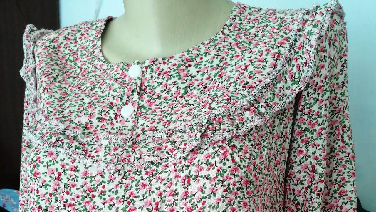 Айлана шакилда кокеткали куйлак бичиб тикамиз Шьём платье круглый кокетки.We sew a dress