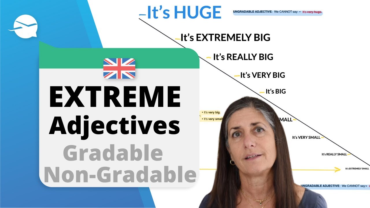 EXTREME ADJECTIVES - ABSOLUTE ADJECTIVES | Gradable and Non-Gradable Adjectives
