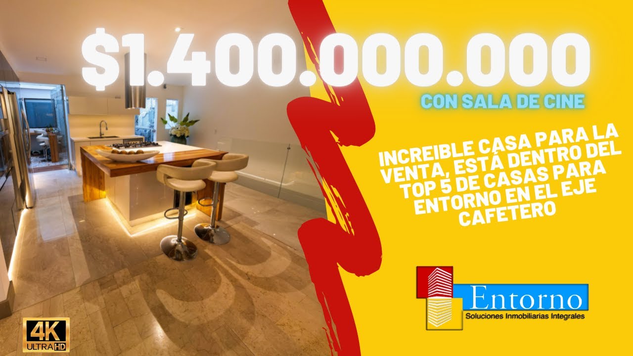 ESPECTACULAR CASA EN PEREIRA CON SALA DE CINE PRIVADA