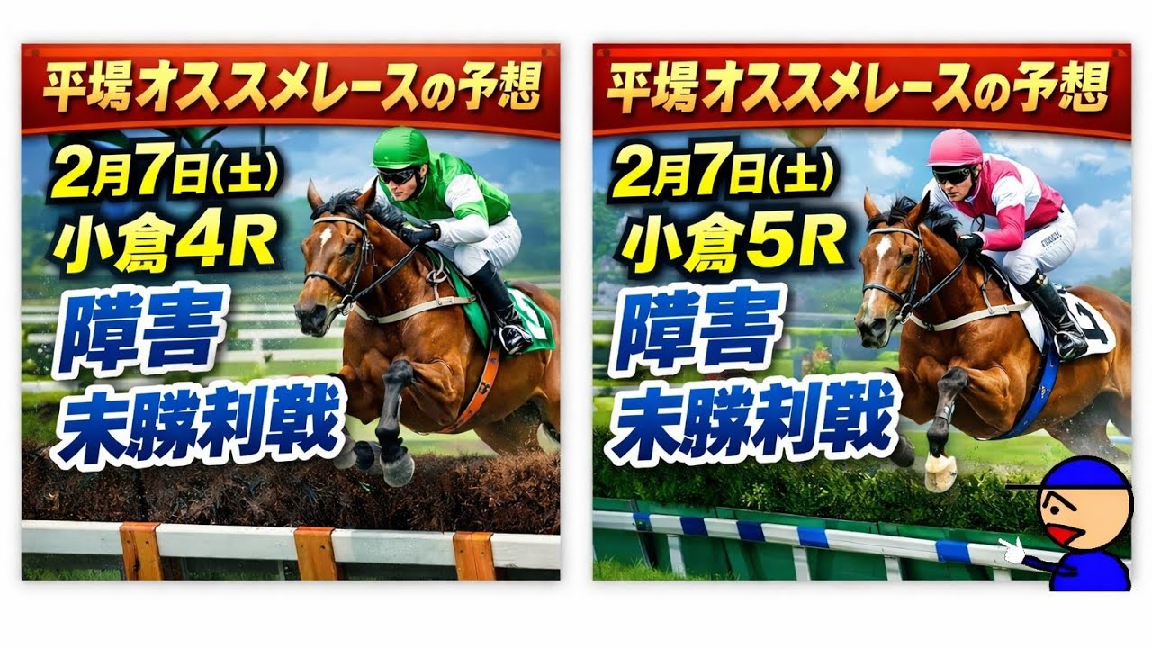 [平場オススメレースと障害レースの予想]2月7日土曜日版 #障害予想 #平場予想 #中央競馬予想 #競馬予想ガキチャンネル 