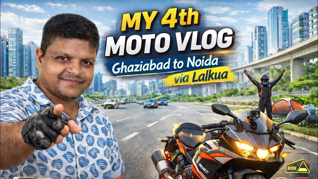 Moto Vlog #4 | Ghaziabad to Noida (Via) Lalkuan 🏍️ | Exploring Streets & Daily Life @VinayKumar033