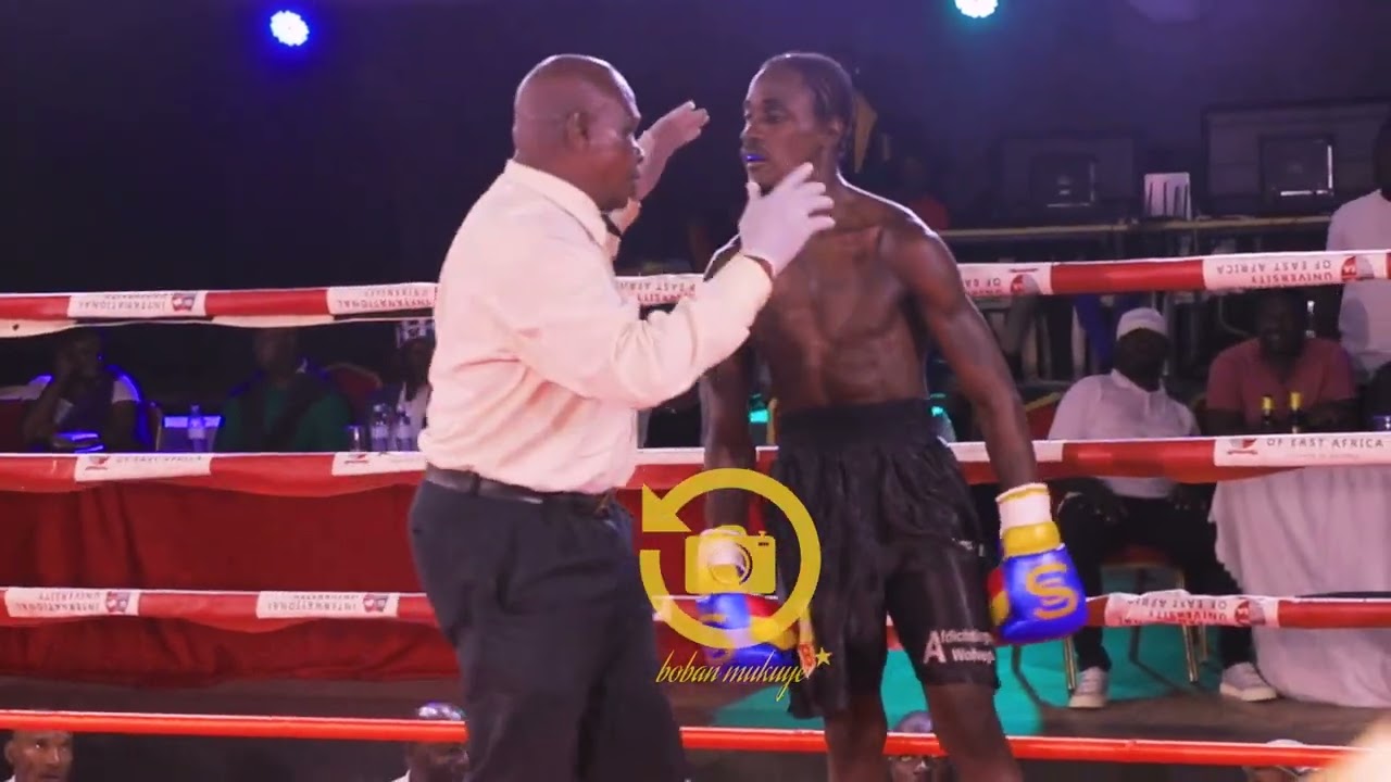 Uganda professional boxing;  Emma spyder vs suda tank. what a K.O