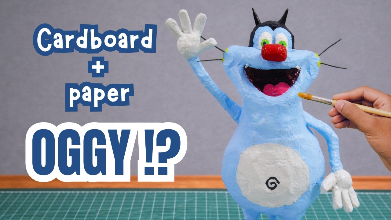 How to make Oggy from paper | step-by-step tutorial