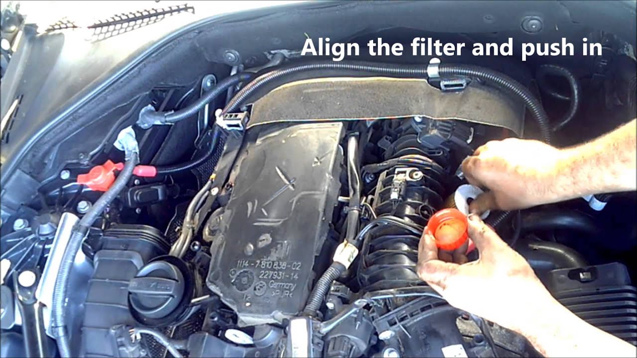 BMW 520D Diesel Fuel Air Oil Filter change / Service and reset F10 - N47