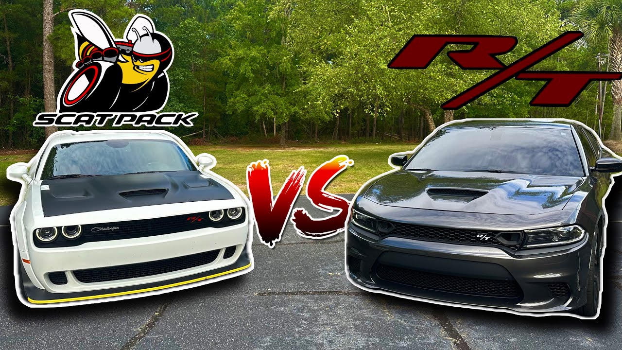 CHALLENGER SCATPACK VS CHARGER RT COMPARING MID MUFFLER DELETE