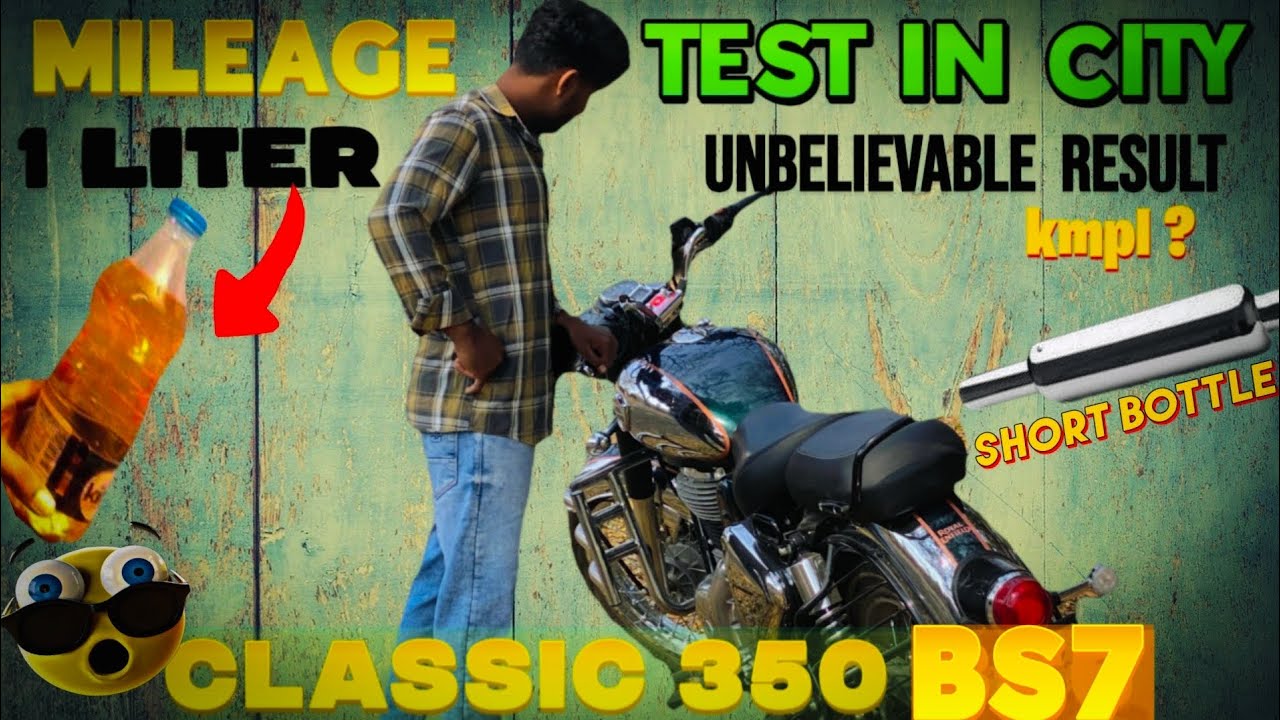 ROYAL ENFIELD CLASSIC 350 BS7 2025 MILEGA TEST IN CITY || SHORT BOTTLE