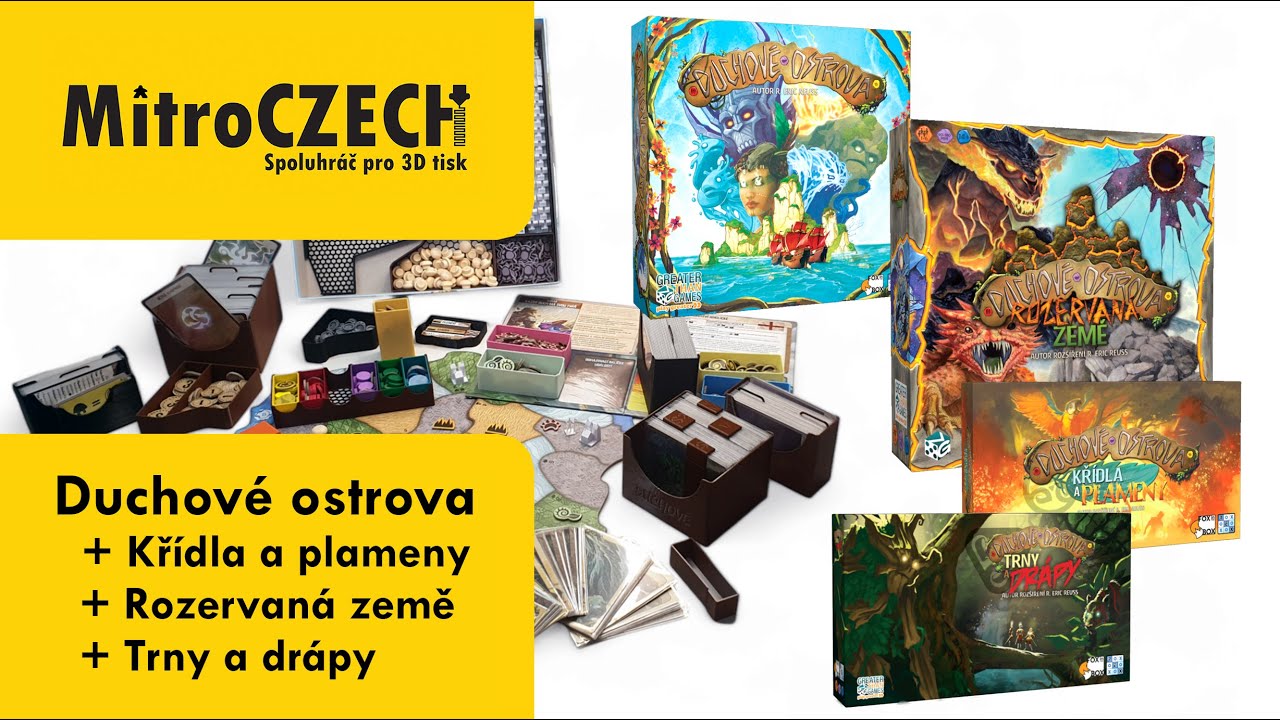Duchové ostrova + Křidla a plameny + Rozervaná země + Trny a drápy - insert pro hru / Spirit Island