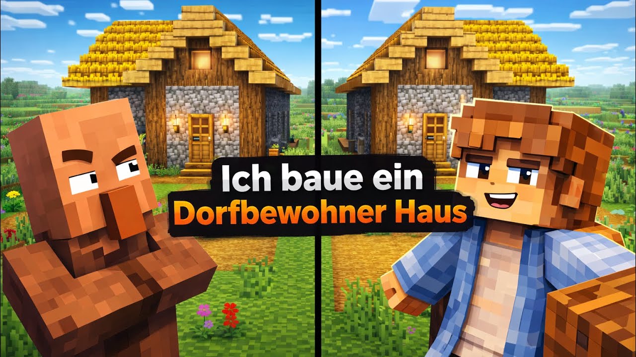 Ich habe ein Dorfbewohner Haus in Minecraft nachgebaut 😧