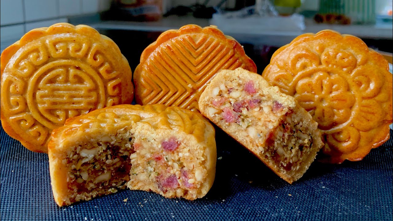 Bánh nướng nhân thập cẩm_Tự làm bánh nướng thập cẩm thơm ngon,an toanf cho mùa trung thu_Bếp Hoa