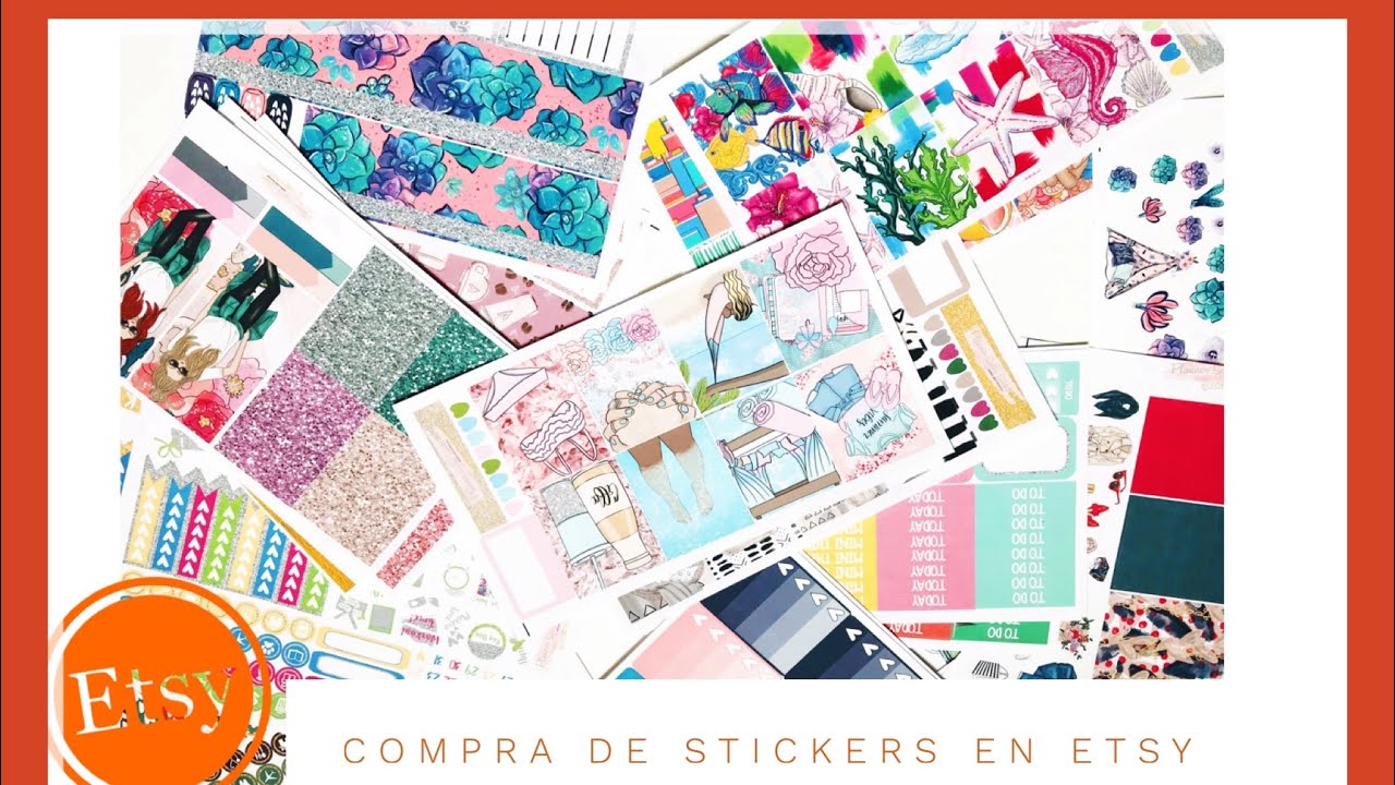 Compra de stickers en  etsy
