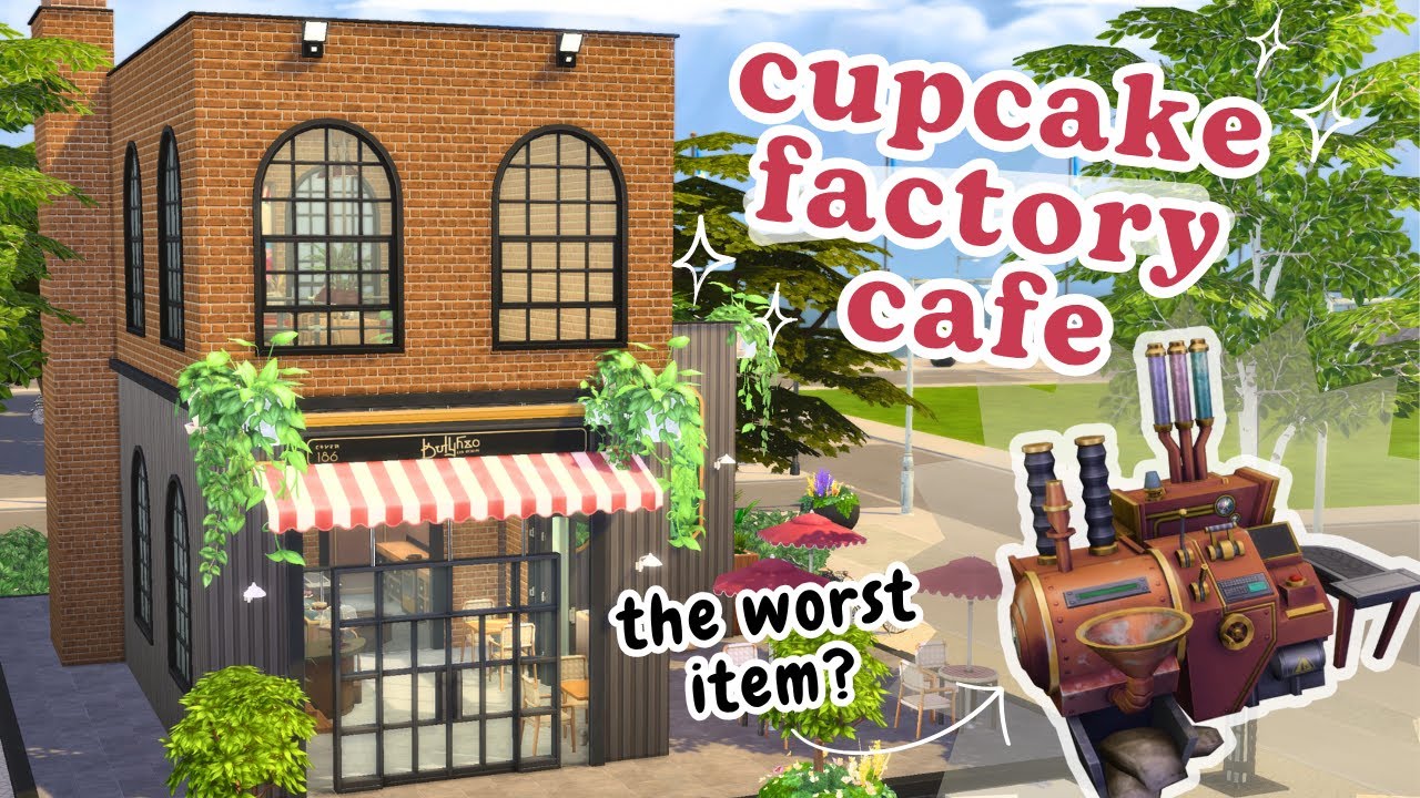The Cupcake Factory Cafe 🧁🤎 || Sims 4 Speed Build || No CC Small Business Cafe in Nordhaven