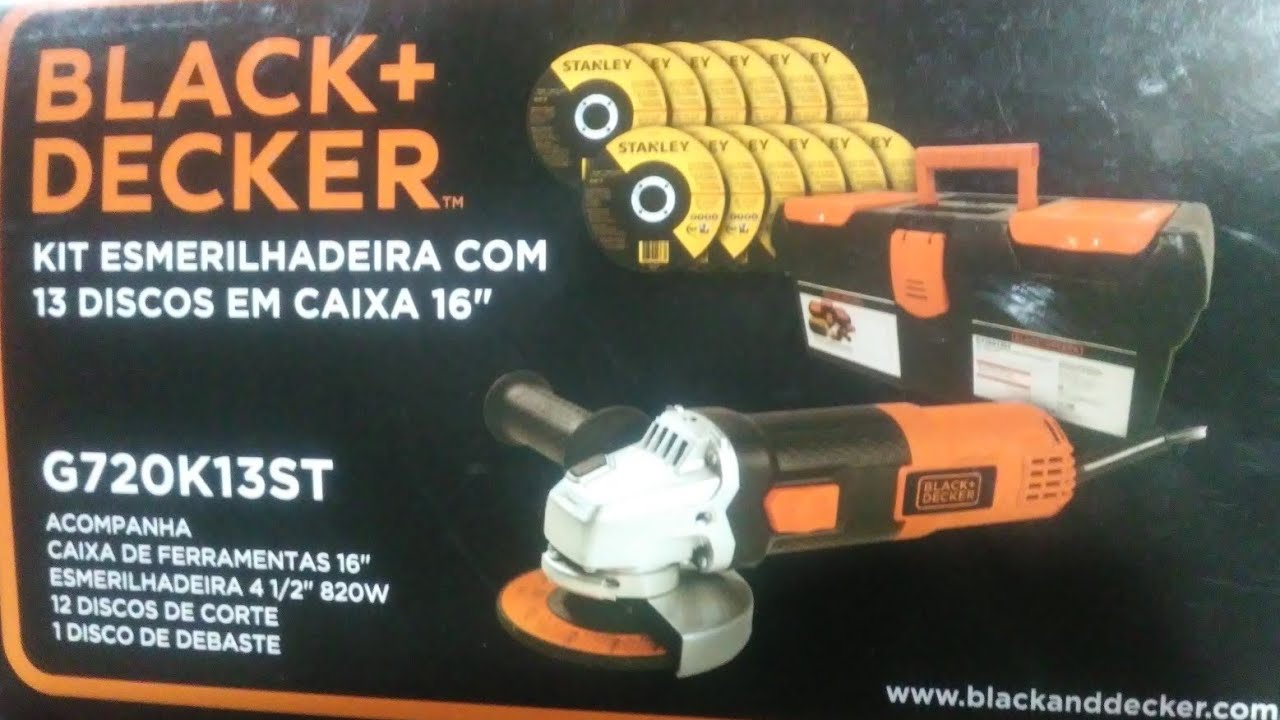 Unboxing Esmerilhadeira Black Decker G720-B2
