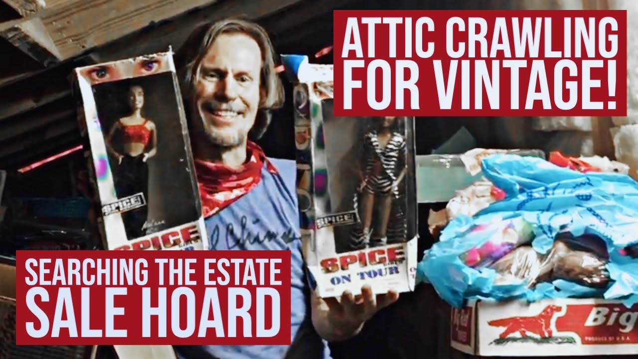 ATTIC TREASURE HUNT! | VINTAGE FINDS IN HOARDER ESTATE SALE