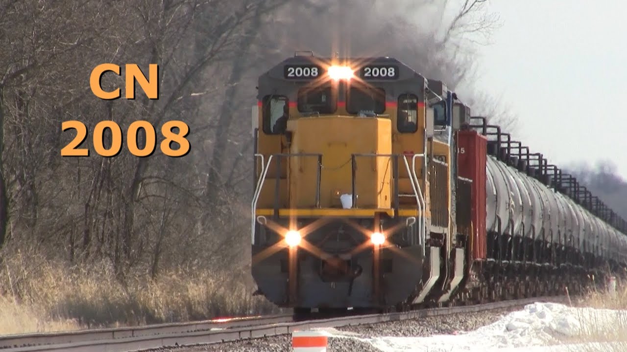 CN 2008 West, Ex-UP C40-8 on 2-23-2014