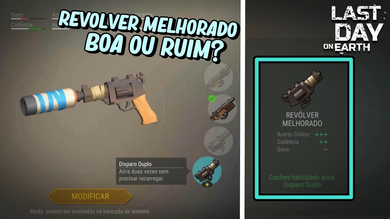 REVOLVER MELHORADO A MELHOR MODIFICAÇÃO DA ARMA IMPROVISADA Last Day On Earth