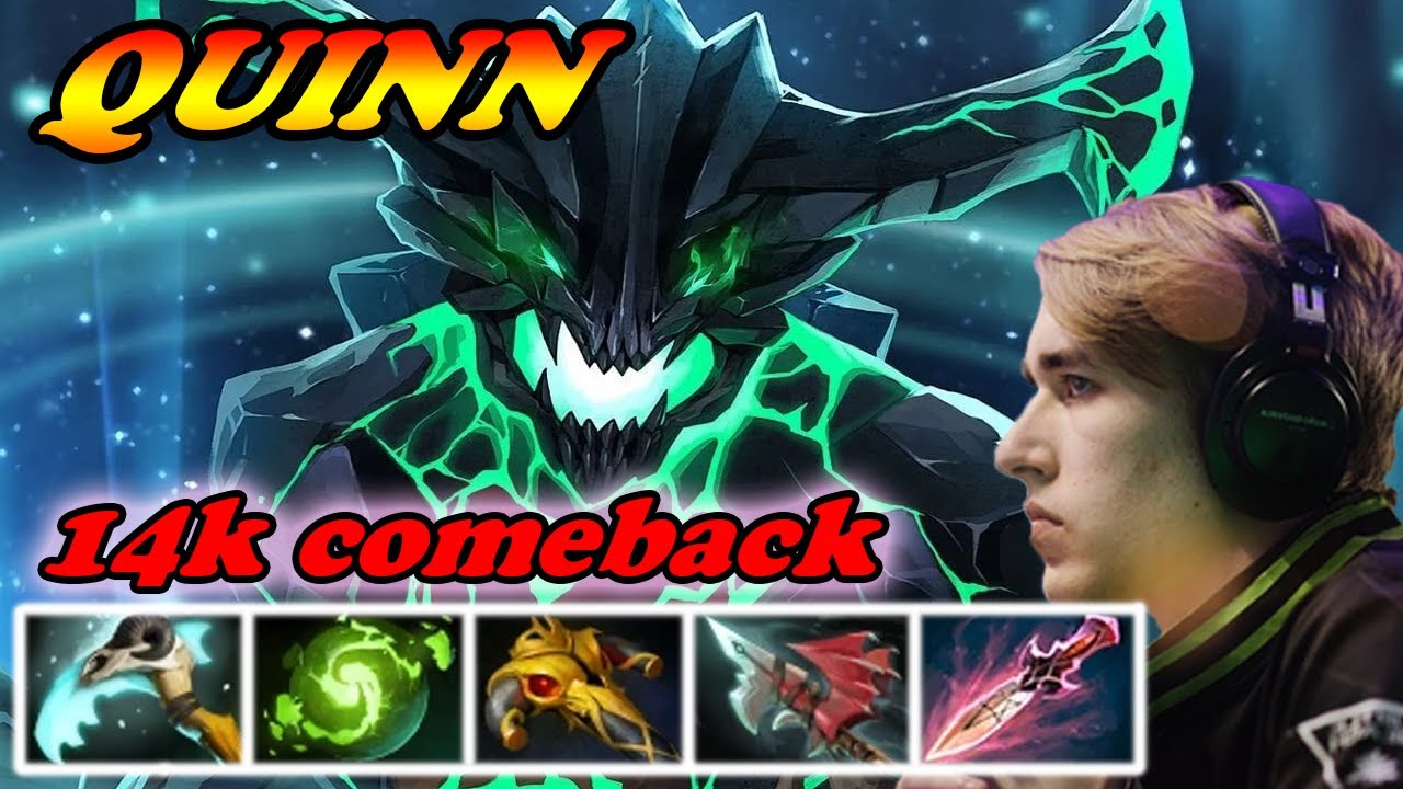 Quinn OD mid intense 14k comeback Refresher build | QUINN Dota 2