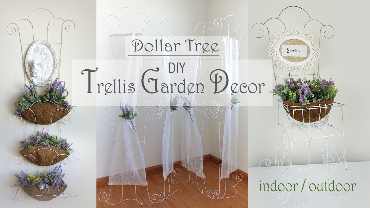 DOLLAR TREE DIY Trellis Garden Decor DIY / GARDEN CHAIR DIY / Patio Decor