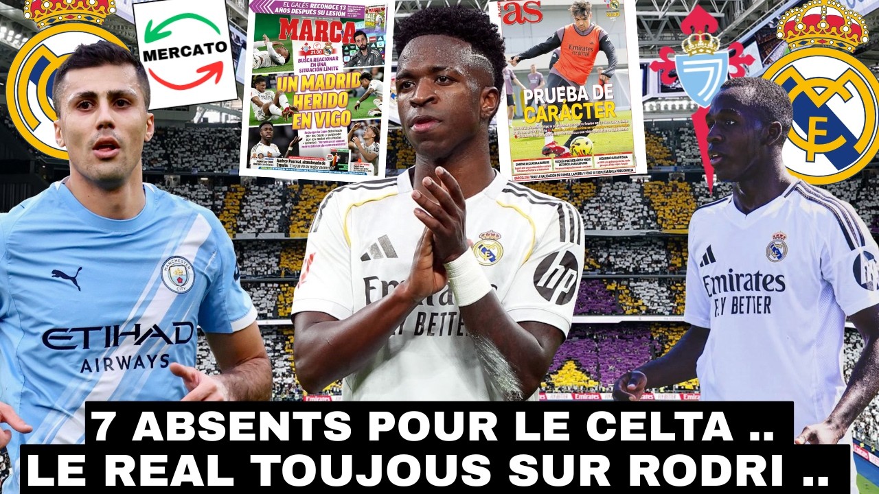 🚨LE REAL AVEC 7 ABSENTS .. / RODRI OUI OÙ NON ? / LE REAL PRÊT À LANCER UN JEUNE SOLDAT 👀