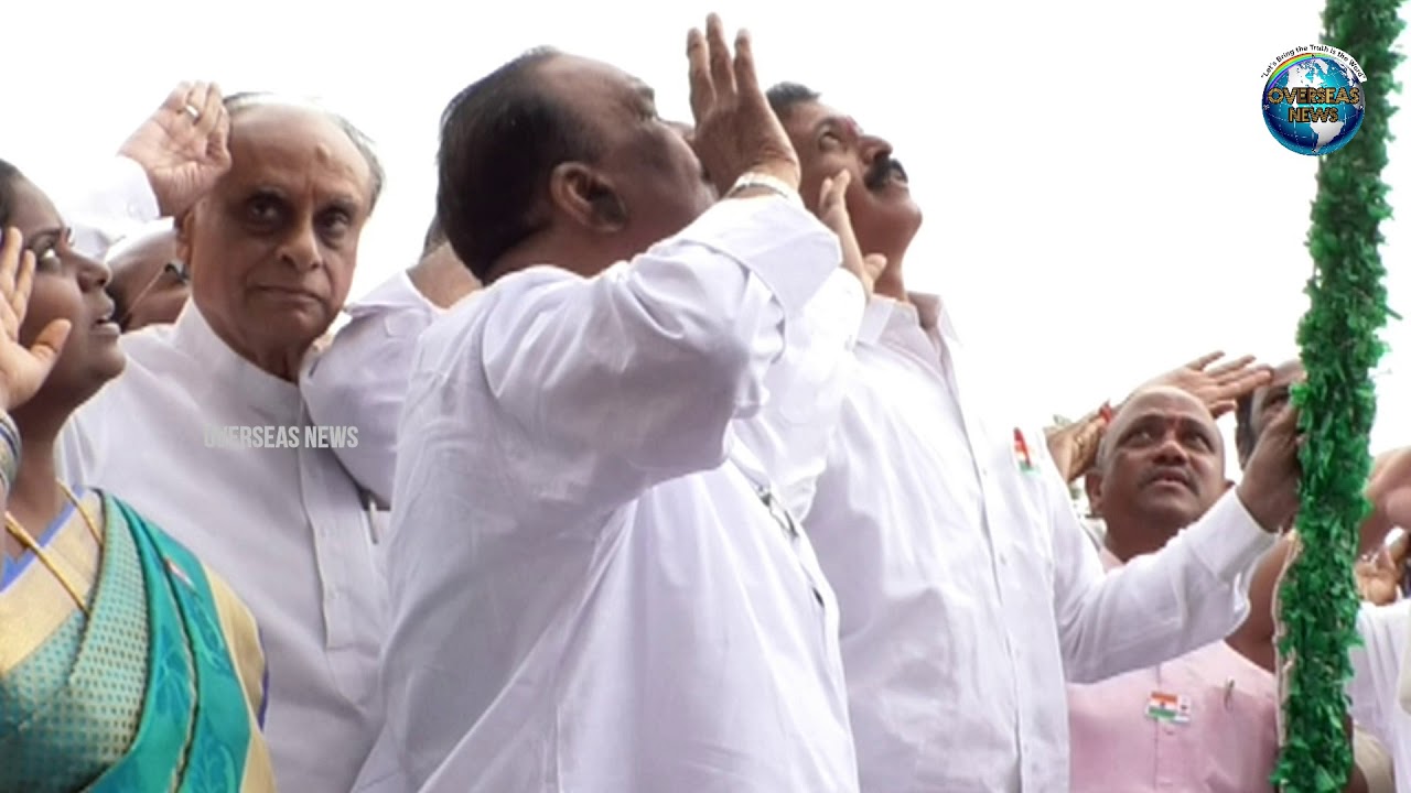 National Flag Hoisted at TRS Party Office on 72nd Independence Day at TRS Bhavan | Overseas News