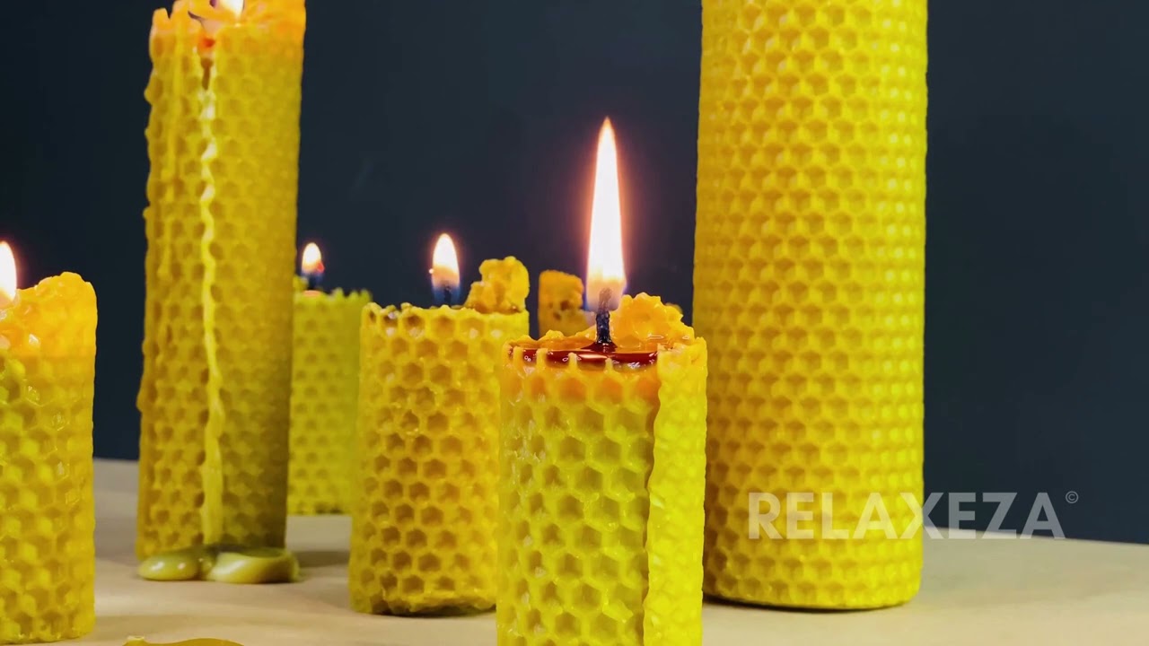 Beeswax Candle Burning