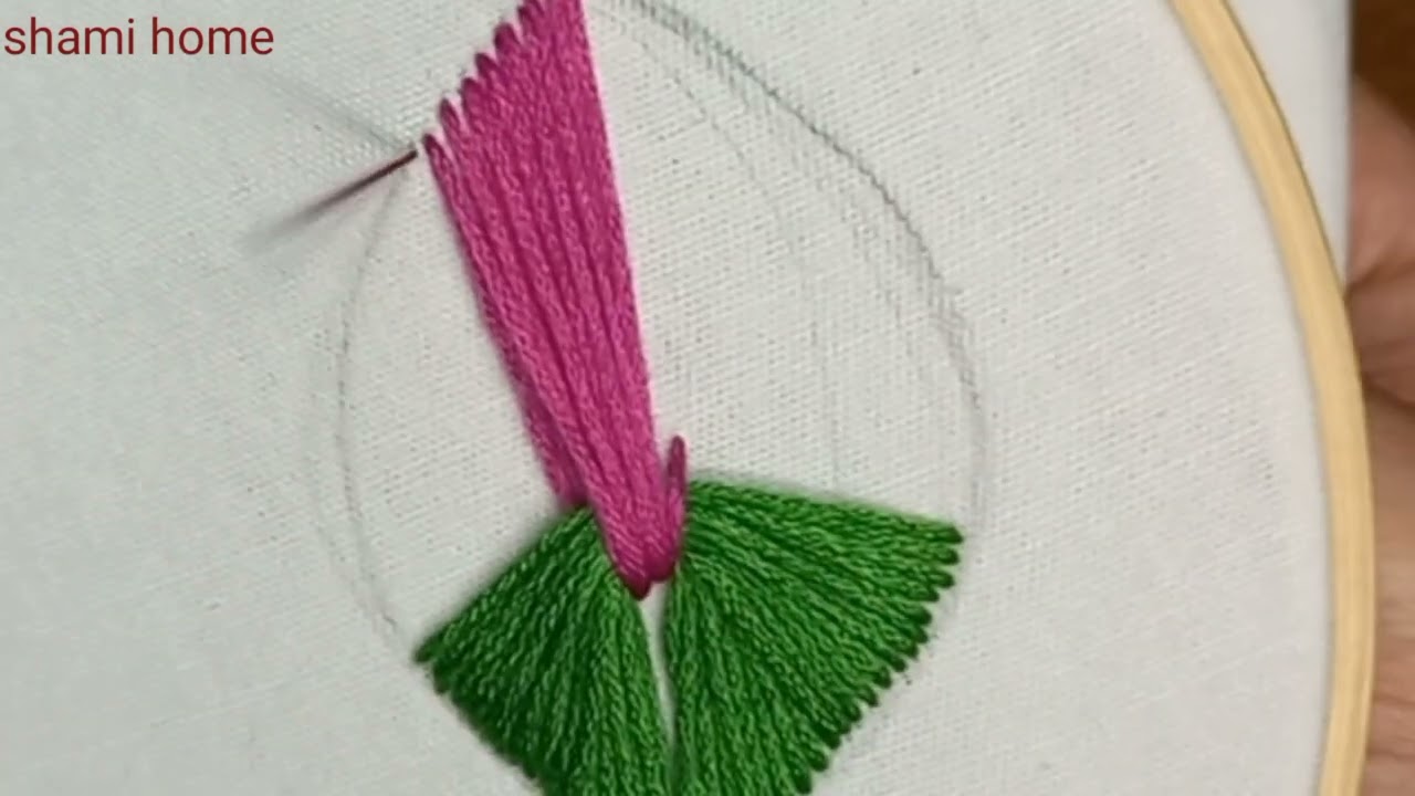 Amazing leaf hand embroidery design