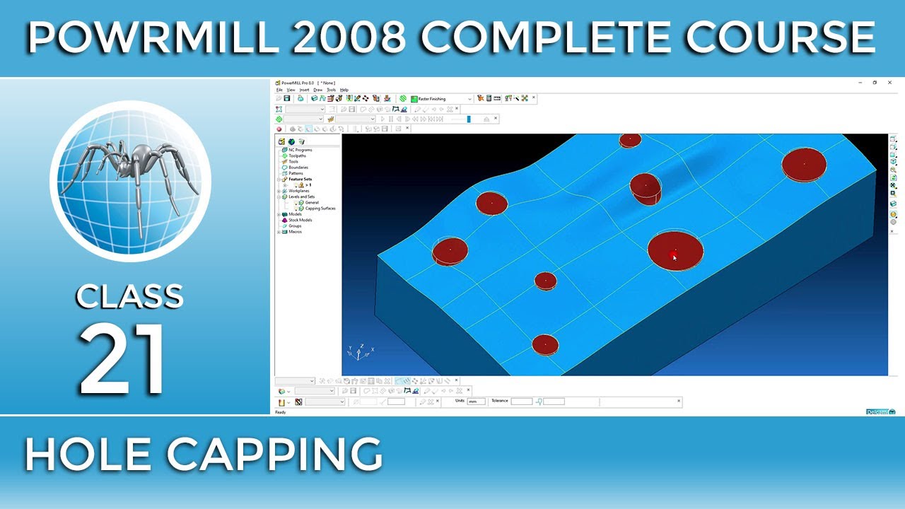 PowerMill Tutorial No.21 - Hole Capping For 3D Machining  - Urdu/Hindi
