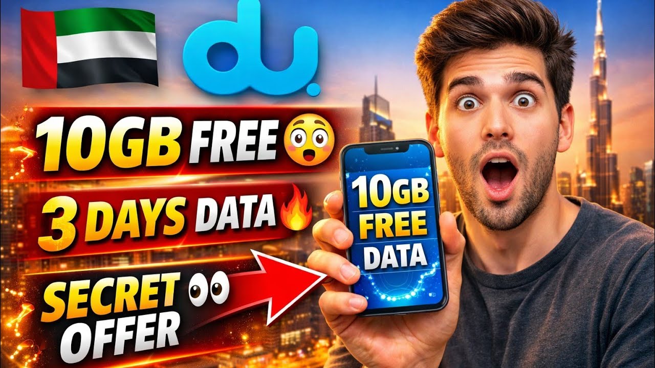 DU Free 10GB Internet Hidden Offer 😱 | 3 Days Unlimited Data Trick 2026 | Etisalat Five Du free Data