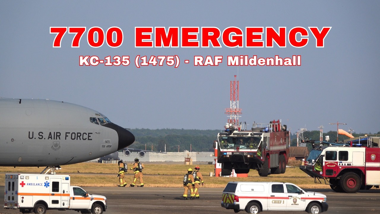 🔴 ОБЪЯВЛЕНА ЧРЕЗВЫЧАЙНАЯ СИТУАЦИЯ! USAF KC-135 (1475) подал сигнал 7700 перед посадкой на авиабаз...