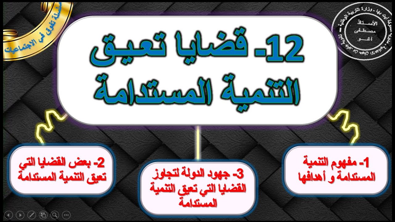 قضايا تعيق التنمية المستدامة مادة الجغرافيا الثانية اعدادي الدورة الثانية الدرس 12 مع ملخص في اخر ..