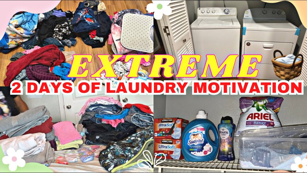 SUNDAY LAUNDRY RESET ROUTINE : WASH , DRY & FOLD 7 LOADS WITH A BUSY MOM OF 3 !
