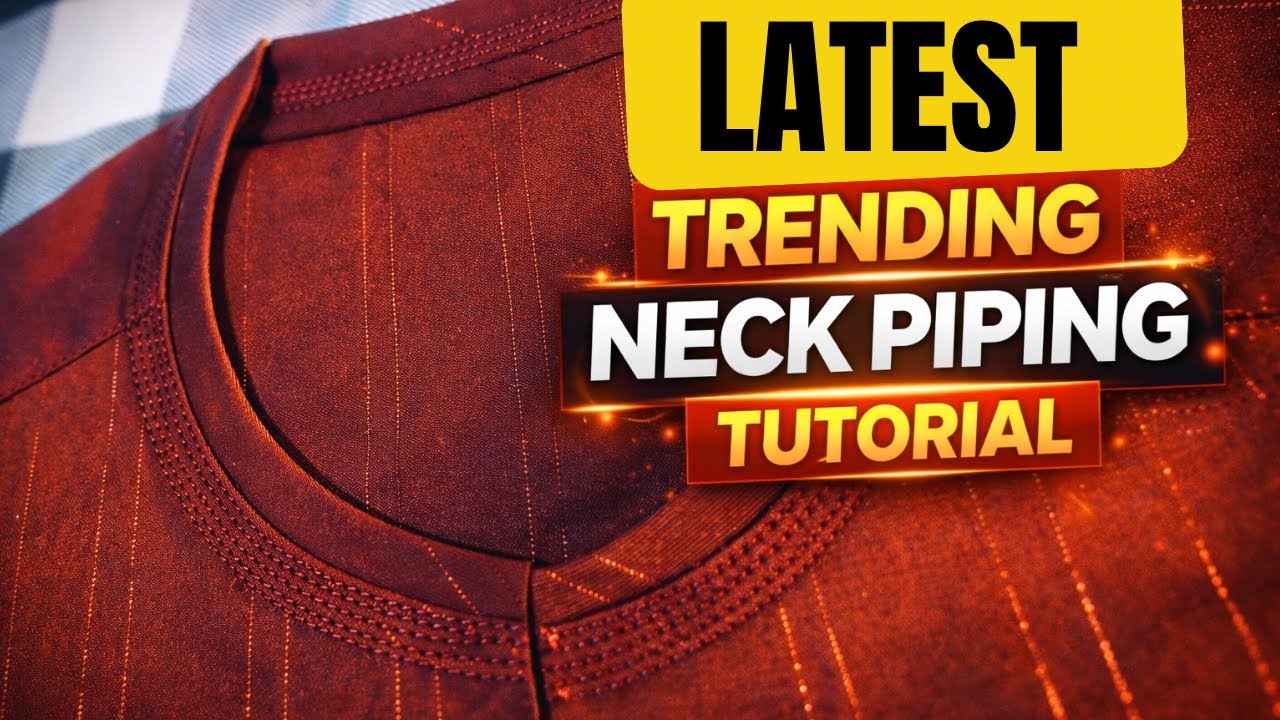 How to pipe a shirt neck 