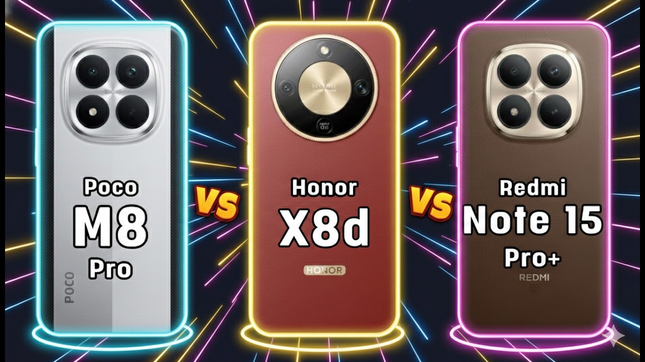 Poco M8 Pro vs Honor X9d vs Redmi Note 15 Pro Plus