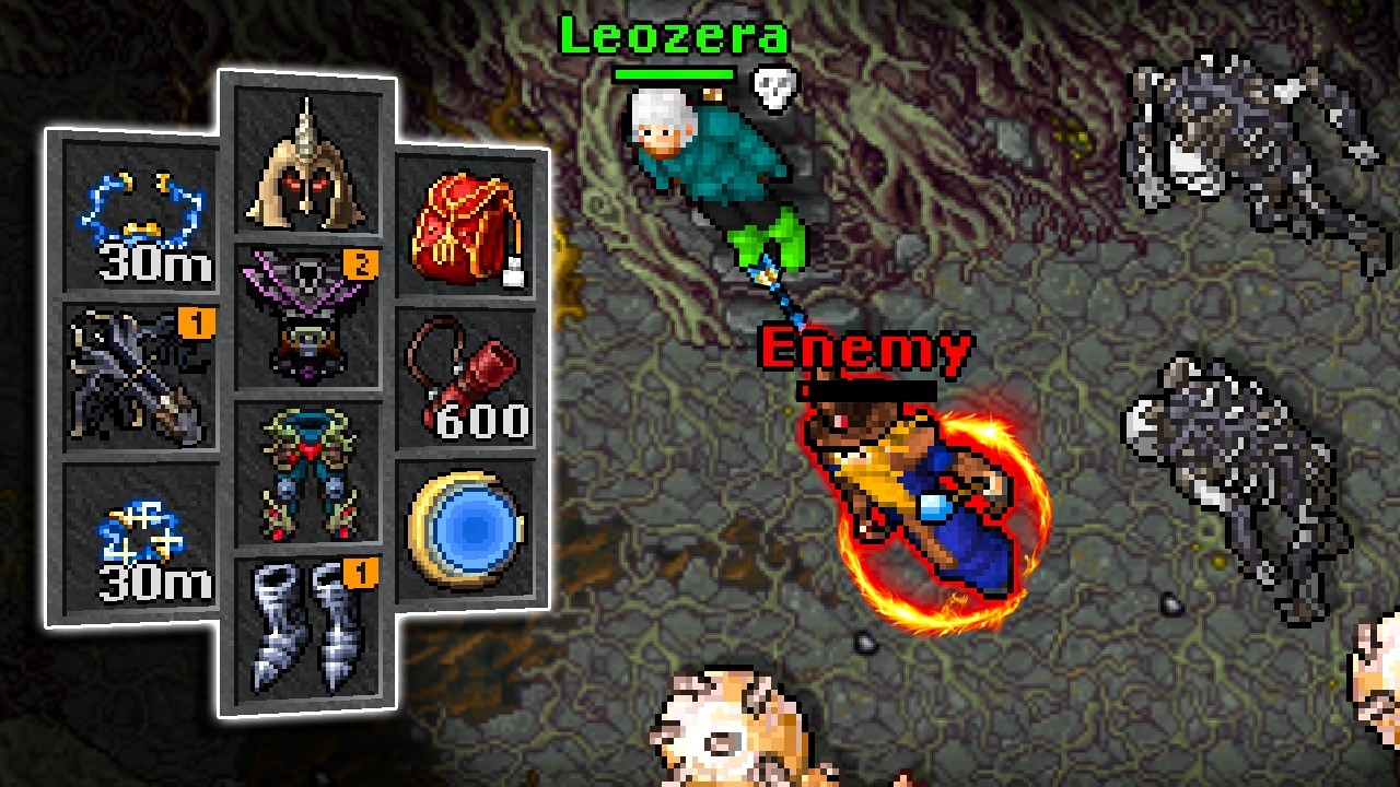 Trollando os Bosses dos MEGAZORD da PUNE em Ferobra no TIBIA 🔥