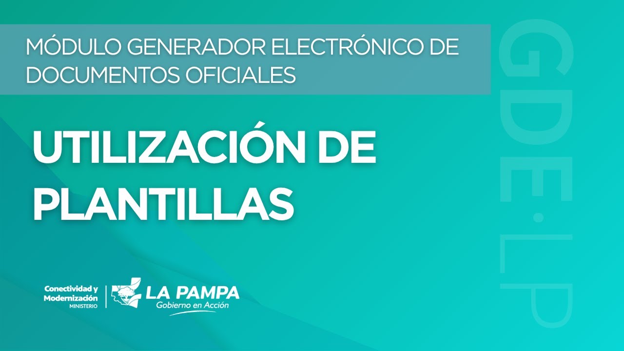 Utilización de plantillas - Módulo GEDO