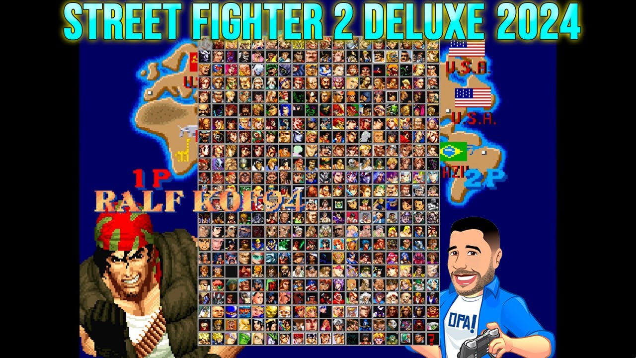 Street Fighter 2 Deluxe 2024 - Jogando com Ralf KOF94 - Roda em PC fraco.