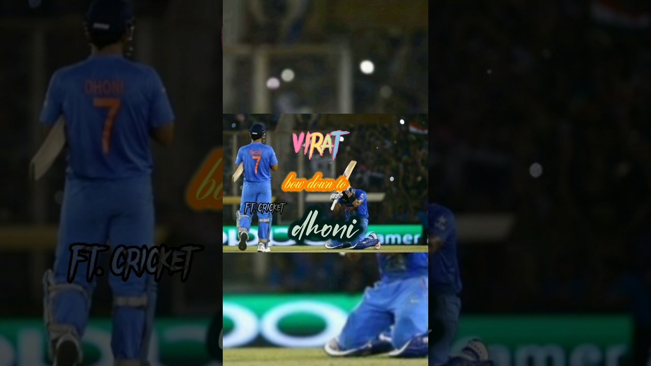virat bow down to dhoni #dhoni #shortsvideo #viratkohli #cricket @CricAnshu2.0